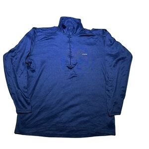 Mens PATAGONIA 1/2 Zipneck Capilene Baselayer Long Sleeve Shirt large qw